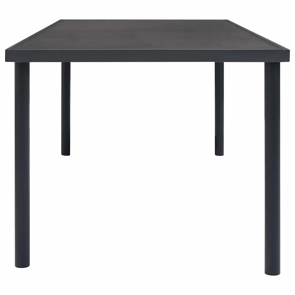 Tavolo da Pranzo per Esterni Antracite 190x90x74 cm in Acciaio 313088
