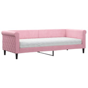 Divano letto | Sof¨¤ letto | Letto singolo con Materasso Rosa 80x200 cm in Velluto