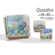 Trade Shop - Quadro Quadretto Decorativo 45x45x1,8cm Tela Su Legno Deluxe Decori Ass. 806872 -