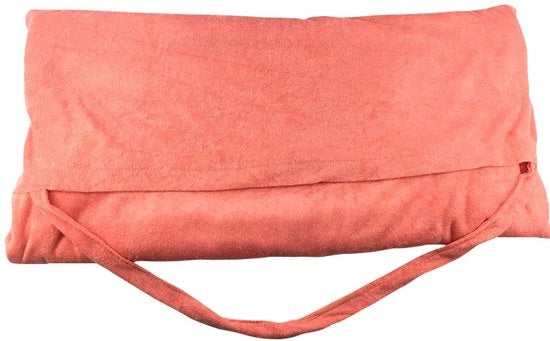 Doppio asciugamano da sdraio, asciugamano da sdraio con tasche laterali, asciugamano da sdraio con chiusura a righello, adatto per spiaggia, solarium, terrazzo, giardino, piscina e patio, colore acqua di melone, 73*210CM