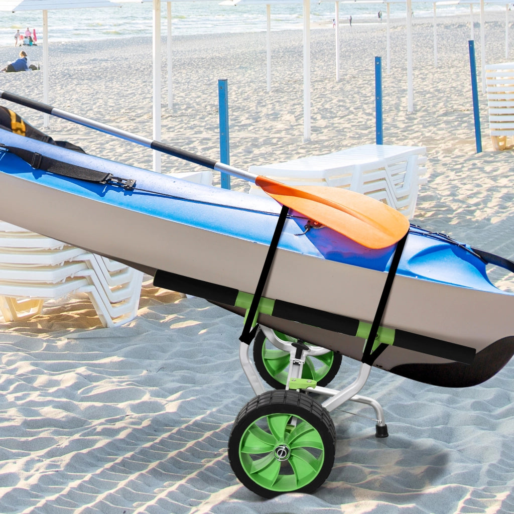 Carrello Trasporto Pieghevole Regolabile ¨C zephmum ¨C Nero+Verde 79x72.5x42 cm