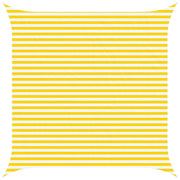Vela Parasole | Telo Ombra | Vela da ombra solare Giallo e Bianco 4 x 4 m