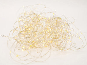 Luci di Natale 100 MICROLED 30m Luce Bianco Caldo da Interno