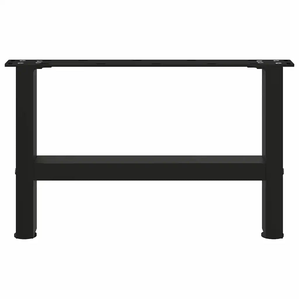Gambe per Tavolino da CaffÃ¨ Nere 2 pz 50x(30-31) cm Acciaio