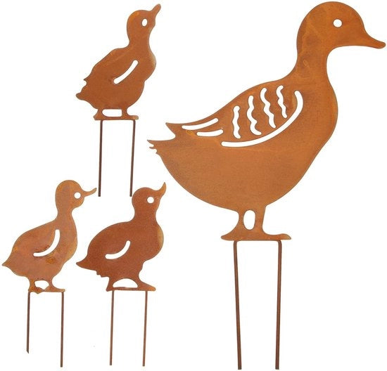 Decorazione per il Giardino Edera Familiare - Decorazione per il Giardino - Finestra di Metallo Rugginoso - Decorazione per Pasqua - Figura di Giardino Sostenibile - Adatto per Giardino e Prato - Codice Prodotto: (se presente) - Modello: (se presente)