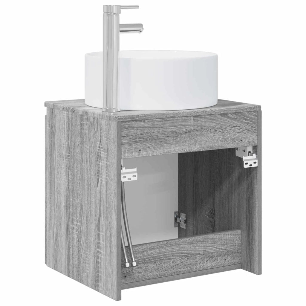 Mobile lavabo da parete Sonoma grigio 49,5 x 44,5 x 65,5 cm 890468