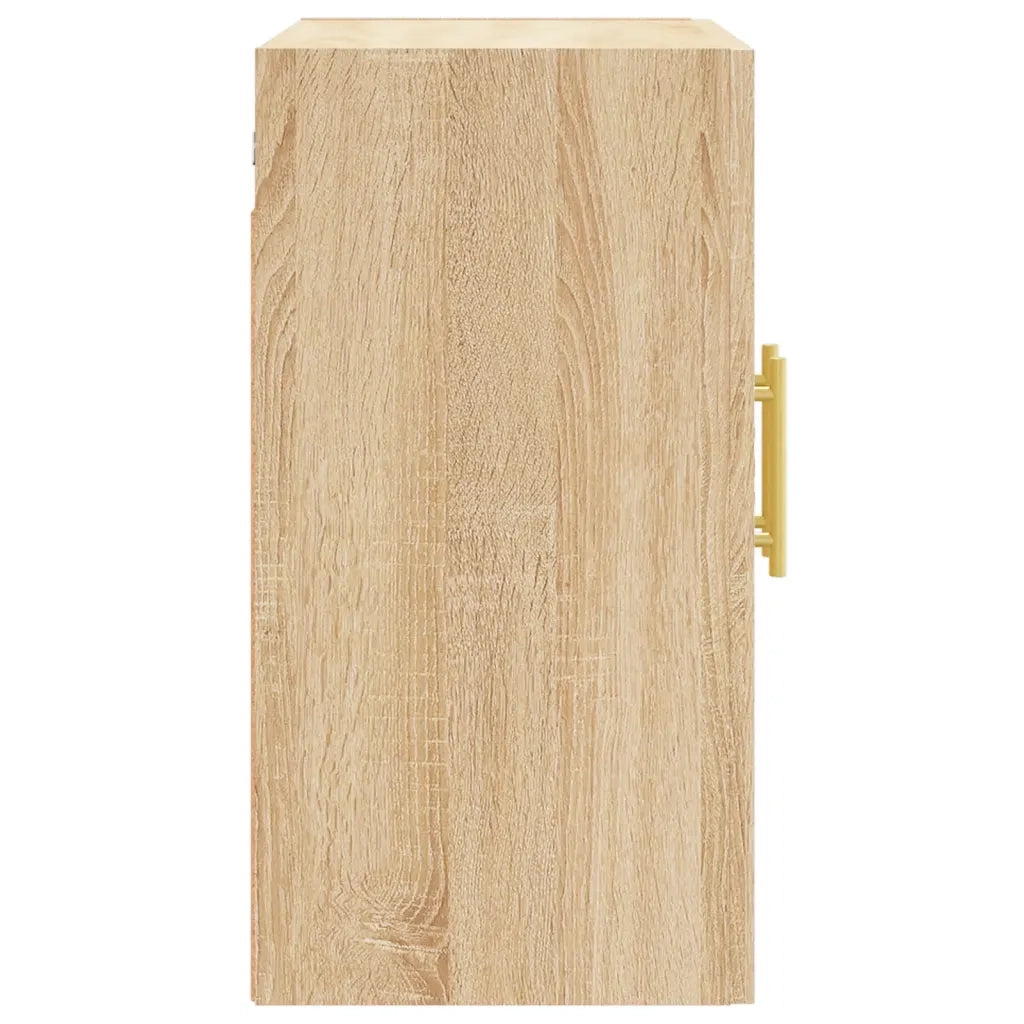 Pratico mobile contenitore a parete 60 x 31 x 60 cm realizzato in legno composito di rovere Sonoma 02_0048793