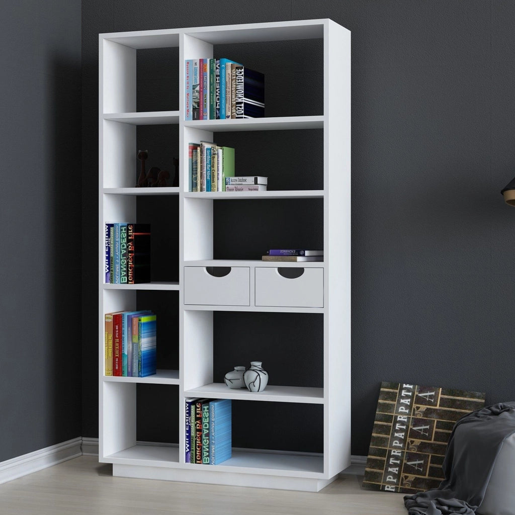 Biblioteca Imer, Libreria 8 Ripiani, 80x25x189h cm Bianco