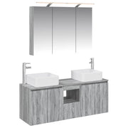 Set di Armadi da Bagno 4 pcs Sonoma grigio 100 x 14,5 x 70 cm 3406380