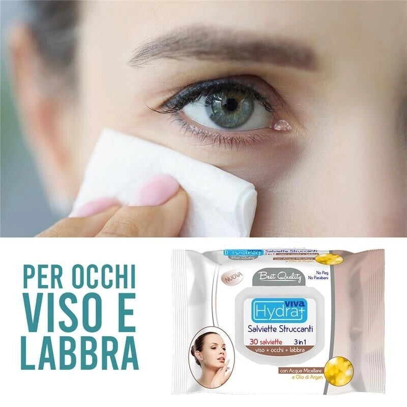 MAURY'S SALVIETTE DETERGENTI UMIDIFICATE STRUCCANTI 3IN1 30PZ OLIO DI ARGAN