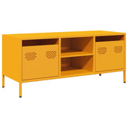 Mobile TV multimediale scaffale TV credenza mobile TV sala da pranzo soggiorno camera da letto giallo senape 101,5 x 39 x 43,5 cm acciaio laminato a freddo giallo 02_0027656