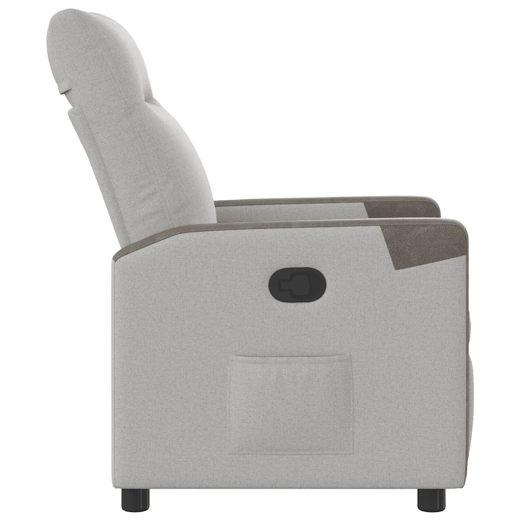 Poltrona Reclinabile in Tessuto Grigio Nuvola 4104838