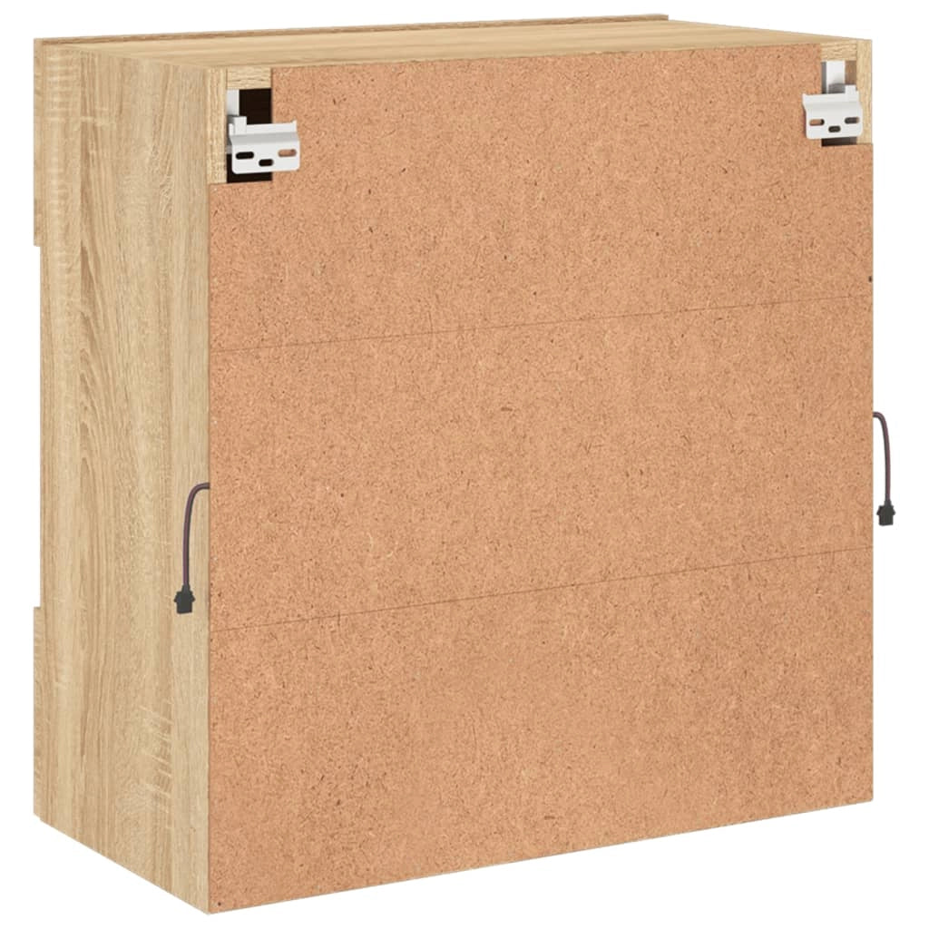 Mobile TV multimediale mensola TV credenza mobile TV sala da pranzo soggiorno parete attrezzata per camera da letto con luci LED rovere Sonoma 58,5 x 30 x 60,5 cm marrone 02_0028019