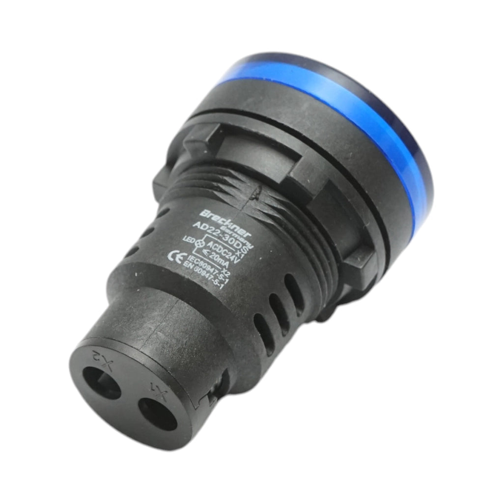 Spia luminosa LED blu 24V AC/DC 30mm Breckner Germany