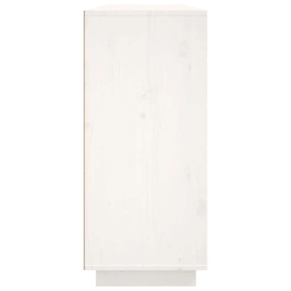 Credenza Bianca 120x35x80 cm in Legno Massello di Pino cod mxl 16125