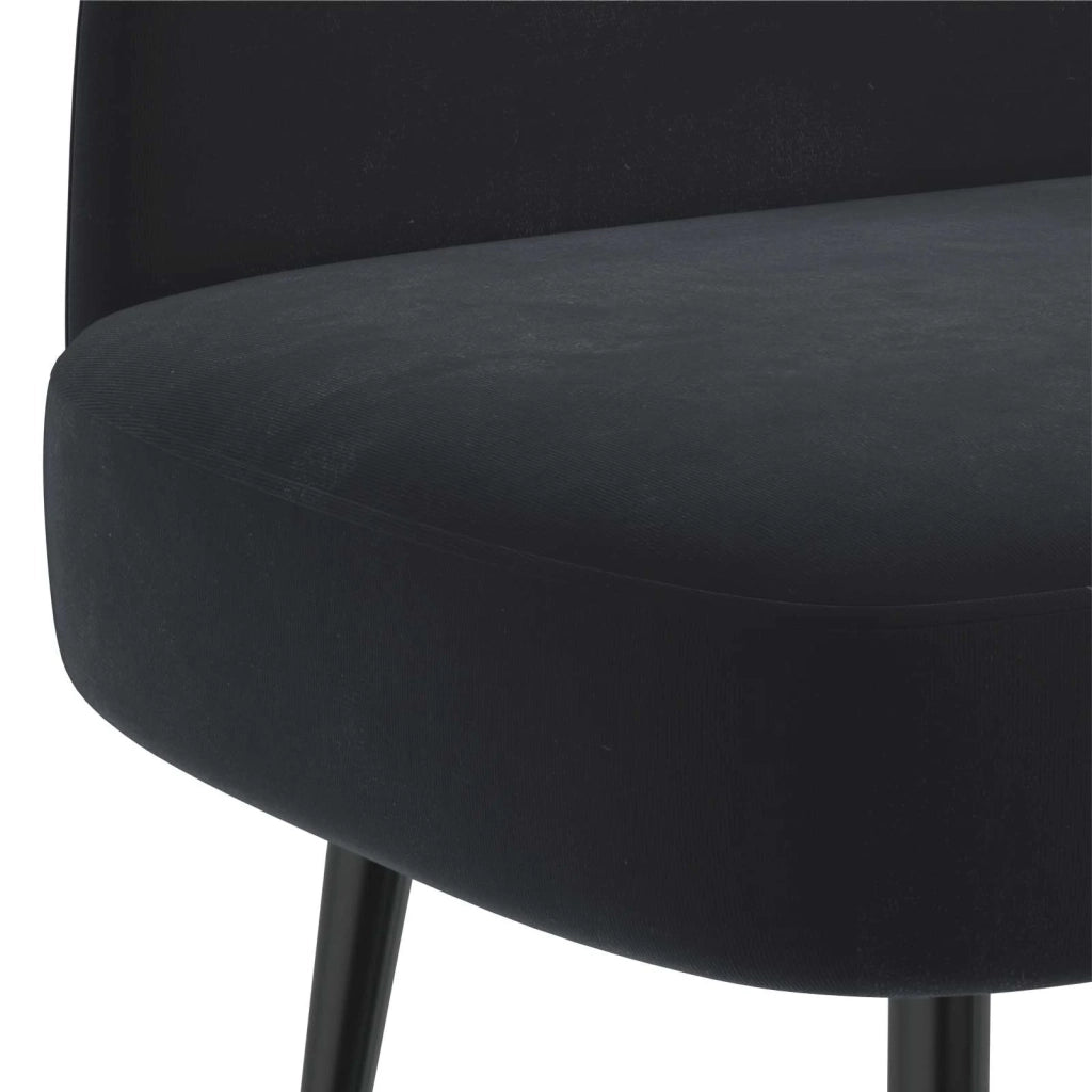 Panchina imbottita con schienale Nero 110 x 60 x 76 cm Velluto 42040791
