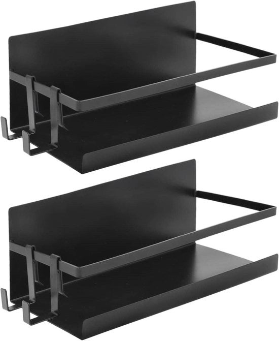 Kruidenrekset magnetico da parete - 2 pezzi - acciaio zincato