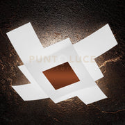 TETRIS COLOR APPLIQUE-PLAFONIERA D.95 CM. 4 LUCI CORTEN 1121-95-CO