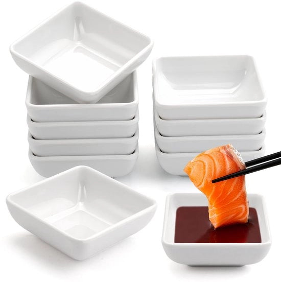 Set di contenitori per dip in acciaio inossidabile da 10 pezzi - Spazia risparmia - Piatto a stack - Infrangibile - Multifunzionale - 7,5x7,5x3 cm - Contenitori per dip