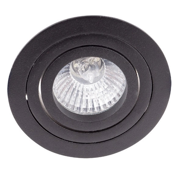 Faretto incasso orientabile tondo nero GU10 50W Maxlight