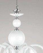 LUMETTO VIVALDI 1 LUCE BIANCO CROMO ATTACCO E14 D.14CM