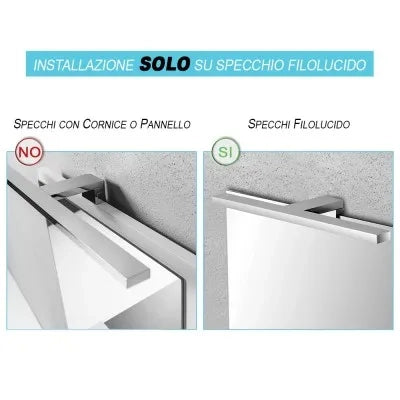 Lampada LED per specchio con luce naturale e trasformatore incluso