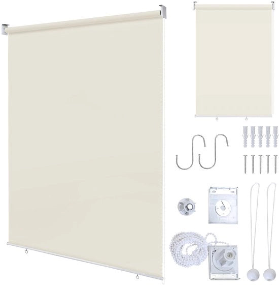 Tende da Parete Verdusteranti 100x140cm - Beige - Imbottito e Protezione UV 80% - 1 Pezzo