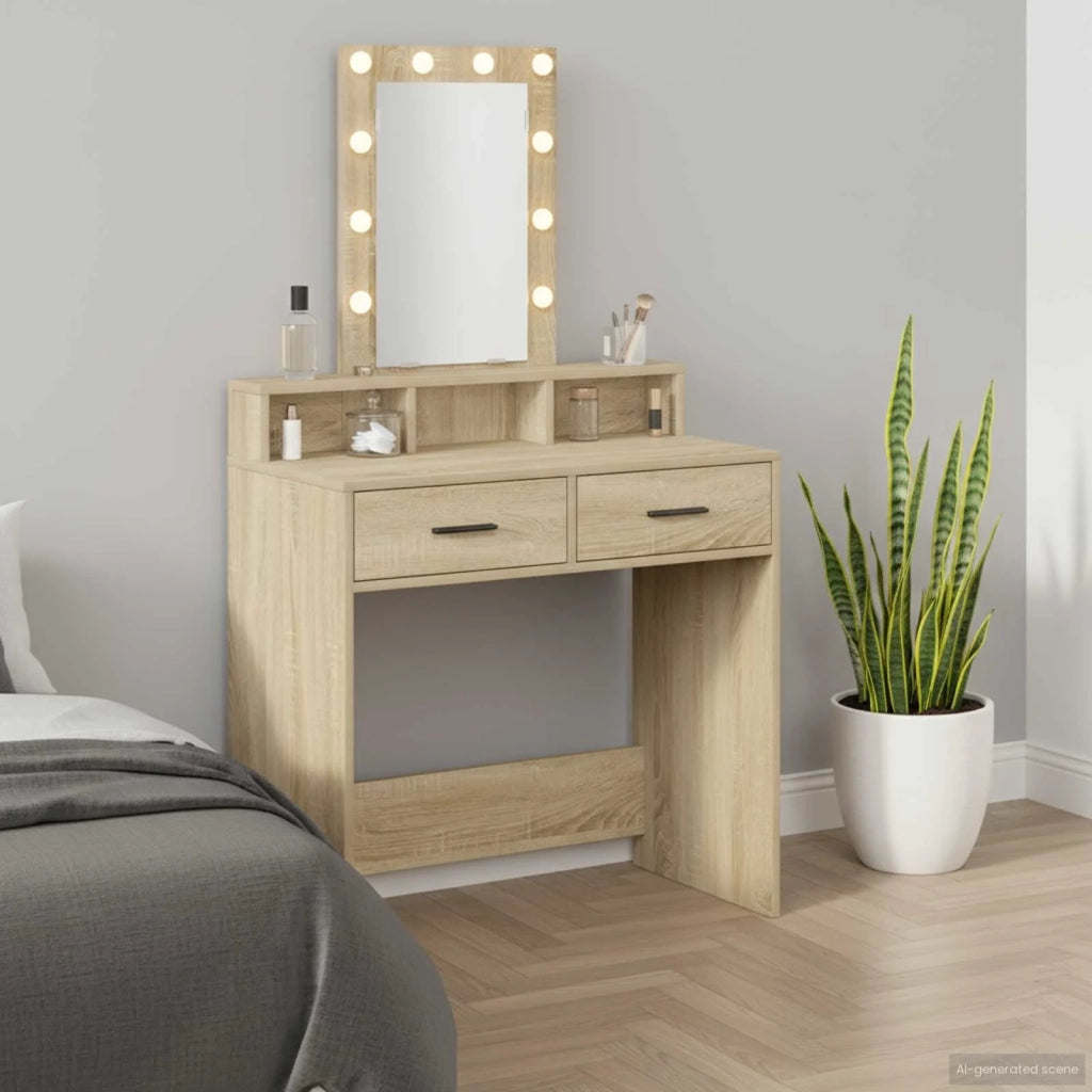 Tavolo da Trucco Marrone 79 x 41 x 140 cm Legno multistrato 865165