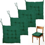Sediletto con Piume - 4 Pezzi - 40x40 cm - Cuscino per Sedia per Interno/Esterno - Impiallacciatura con Piumino - Regolabile e Comodo