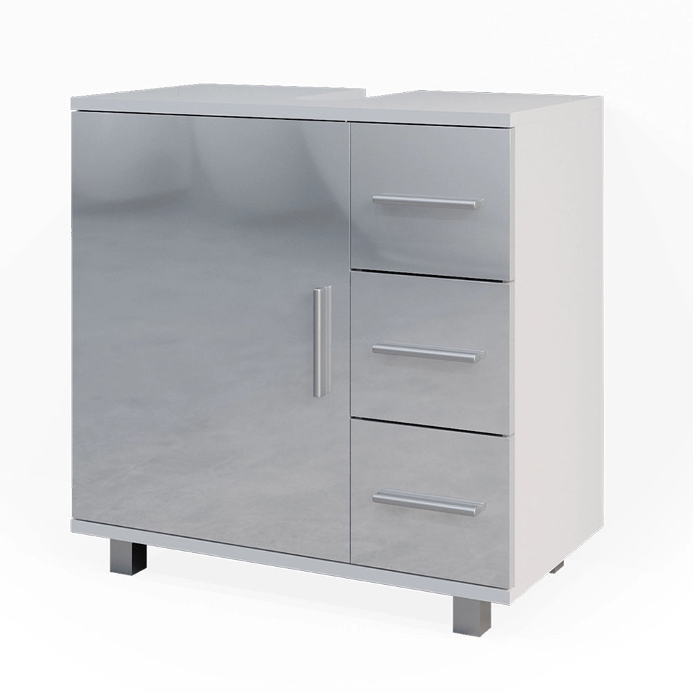 Vicco Mobile sottolavabo per bagno Bianco lucido 60 x 60.8 cm