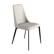 Sedia in similpelle grigio chiaro