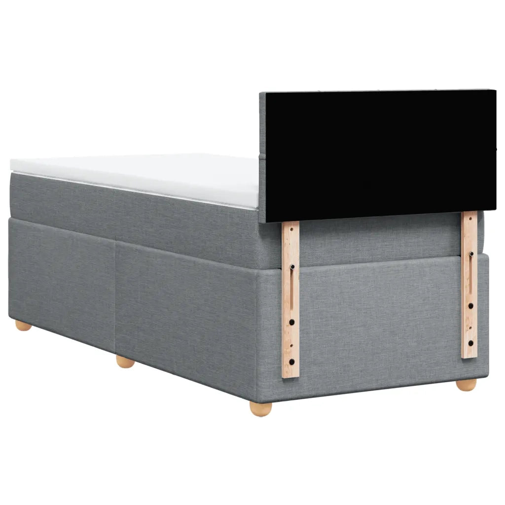 Giroletto a Molle con Materasso Grigio Chiaro 90x200 cm Tessuto 3286563