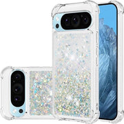 Case glitterato per Google Pixel 9 Pro XL - Donna Ragazza Bling Sparkle Deluxe Drijvend Drijfzand - Amore