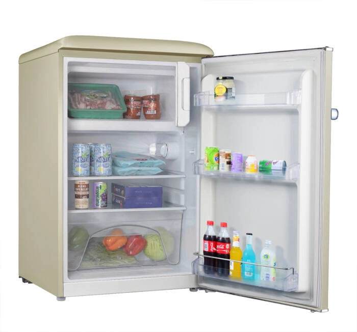 Frigorifero compatto con congelatore 110L stile retrò, freezer 18L e controllo temperatura meccanico per casa e ufficio - Sogo