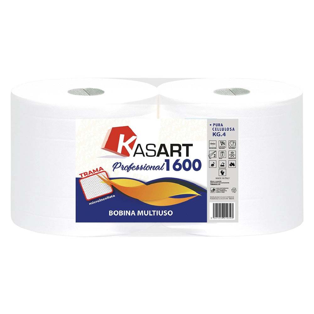 BOBINA CARTA 'PROFESSIONAL 1600' kg 2,03 a rotolo circa (prezzo singolo rotolo)- 2 rotolo  - KASART