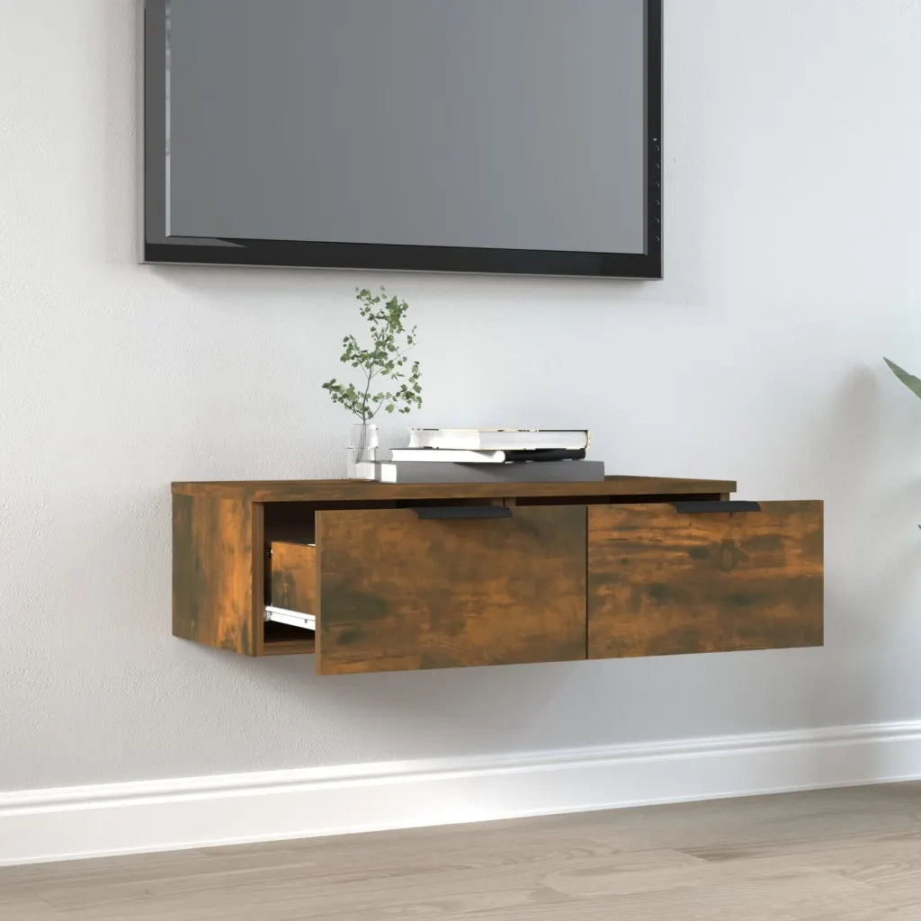 Armadietto a Muro Rovere Fumo 68x30x20 cm in Legno Multistrato 817093