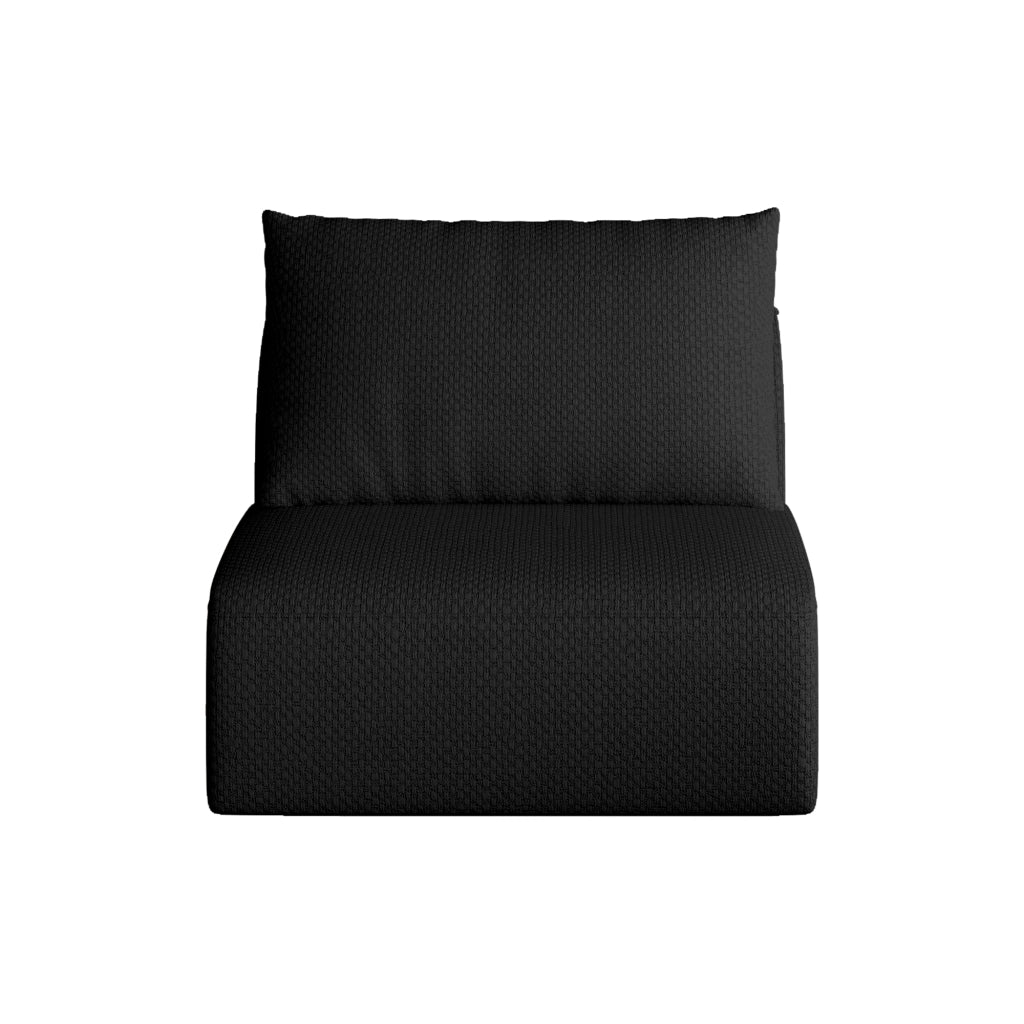 DIVANO 1 posto senza montaggio 75x28x28 cm in tessuto nero