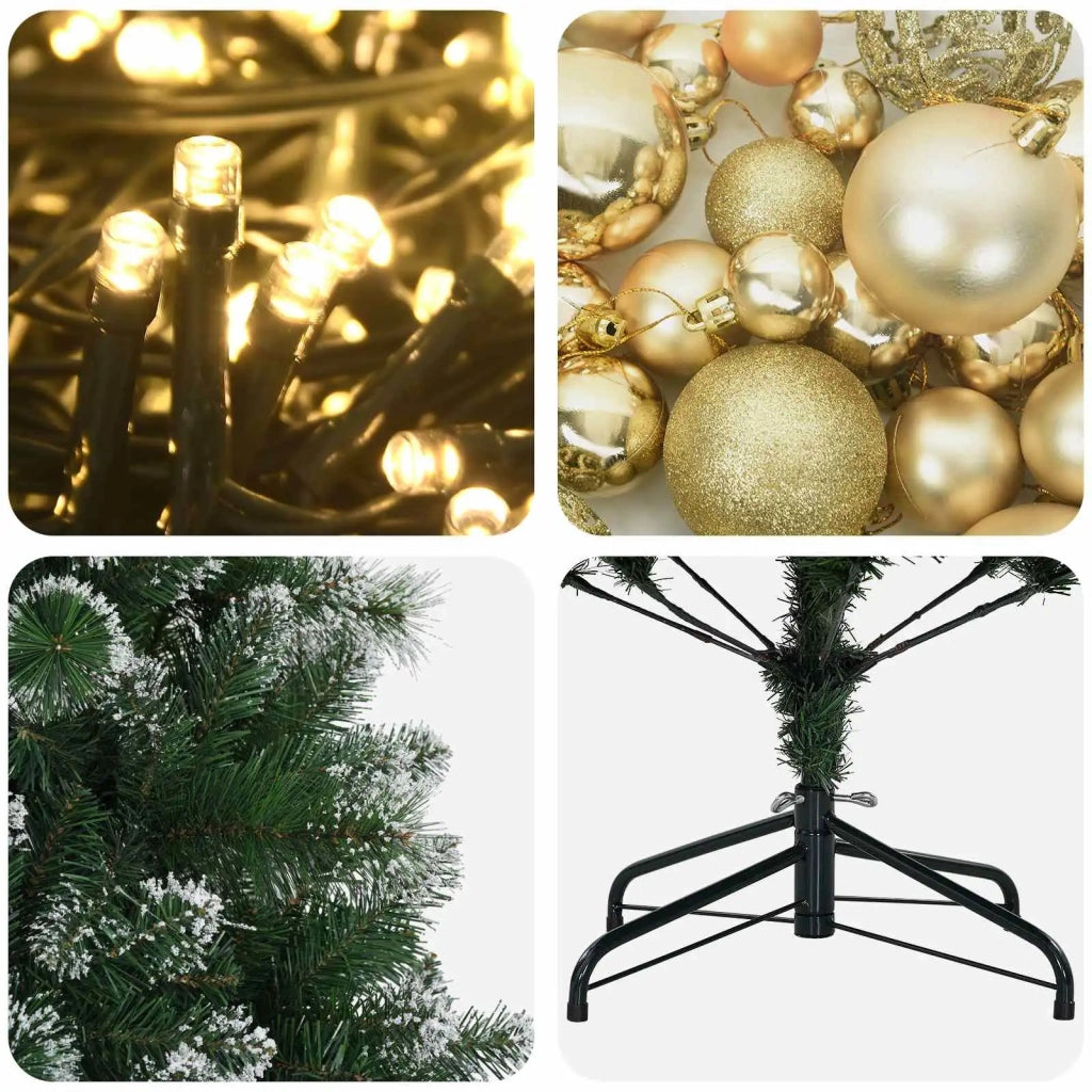 Albero di Natale artificiale con palline 210 cm 300 LED 3461268