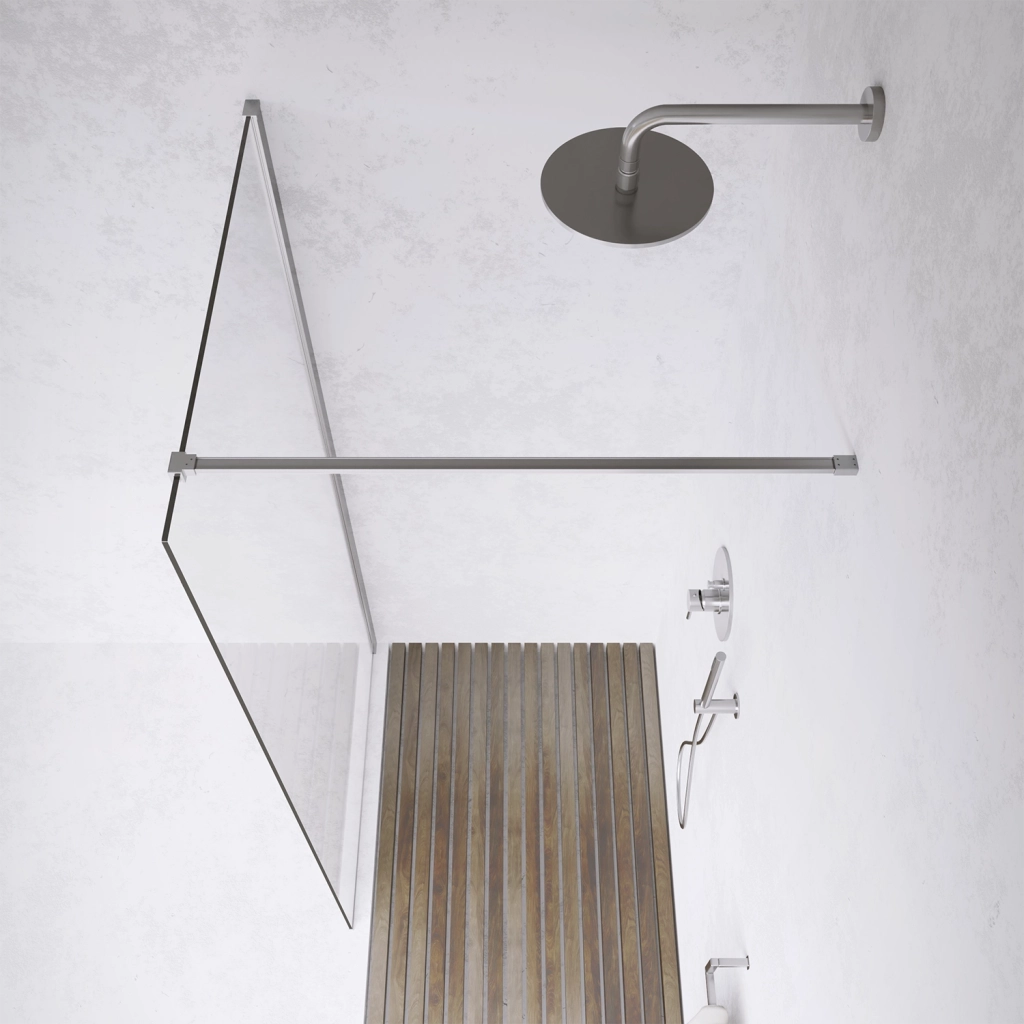 Parete doccia walk-in 80 cm 8mm trasparente anticalcare h200 | Lazaros