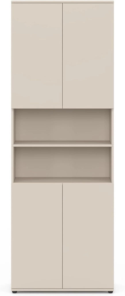 Mobile da bagno TOMI a 4 ante e 2 nicchie in legno beige