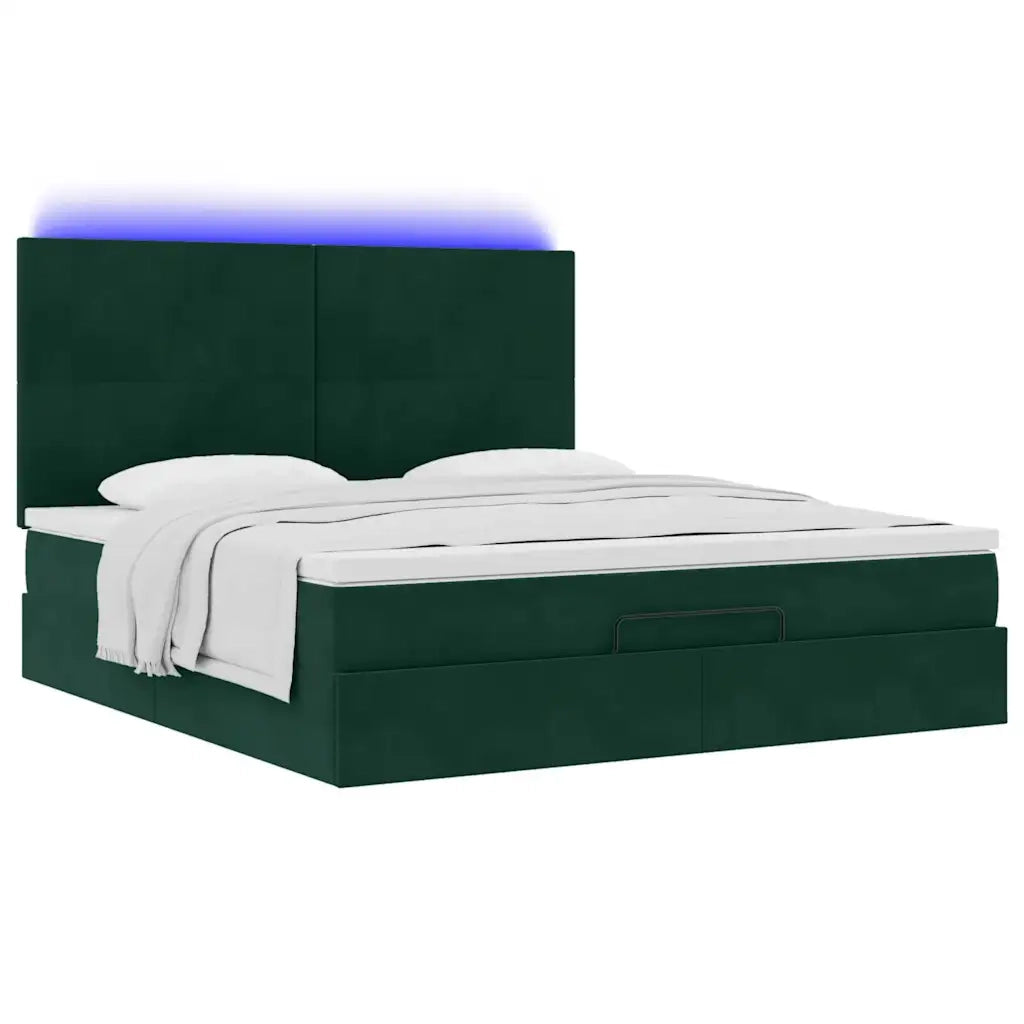 Struttura Letto Pouf con Materassi 180x200 cm Velluto 3314267