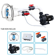 Nuoto Controcorrente Mr. Piscina Hydro 30 Con Pompa Per Idromassaggio Mrb 25 Da 3 Hp Monofase - Kit Pro