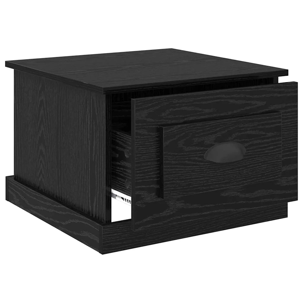 Tavolino da salotto con cassetto Rovere Nero 50 x 50 x 35 cm 881372