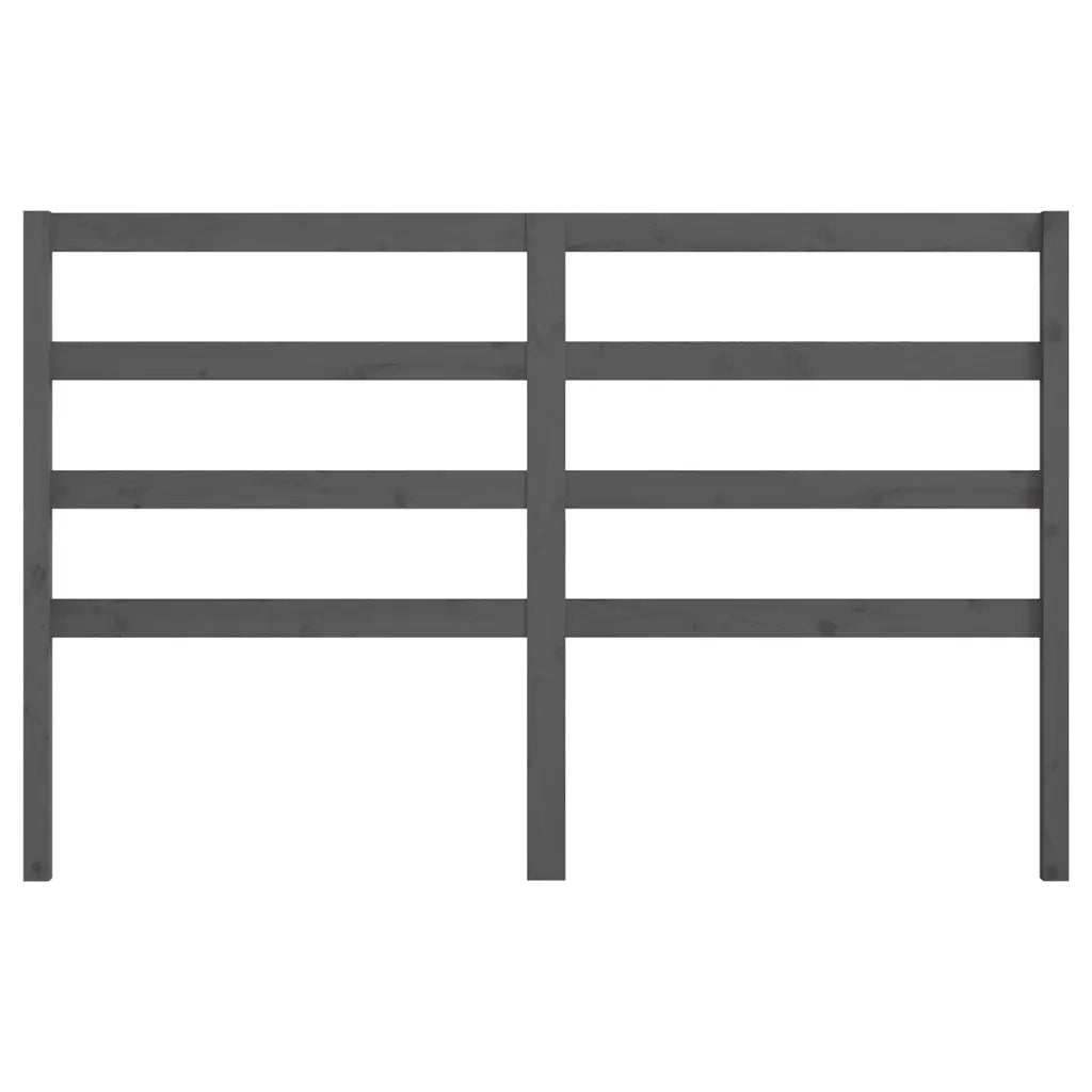 Testiera Letto Grigia 166x4x100 cm in Legno Massello di Pino 817652