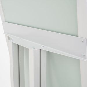 Espositore a Leggio con Piantana 51,4x79 cm in Alluminio Porta Menù Silver