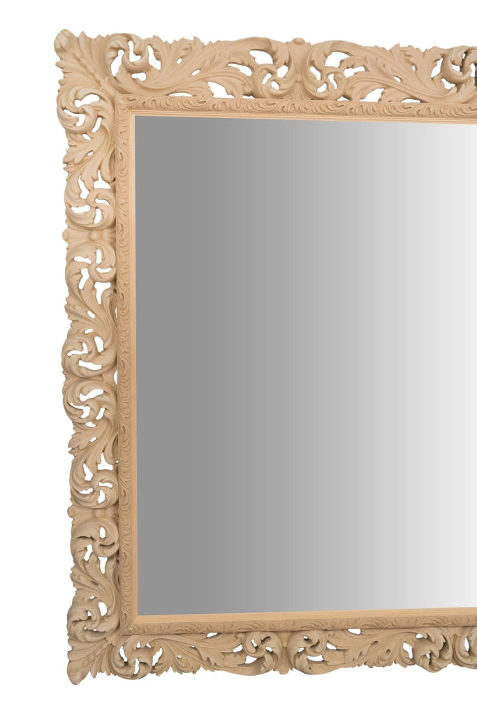 Biscottini SPECCHIERA DA PARETE IN LEGNO FINITURA GREZZA MADE IN ITALY realizzata Offerta
