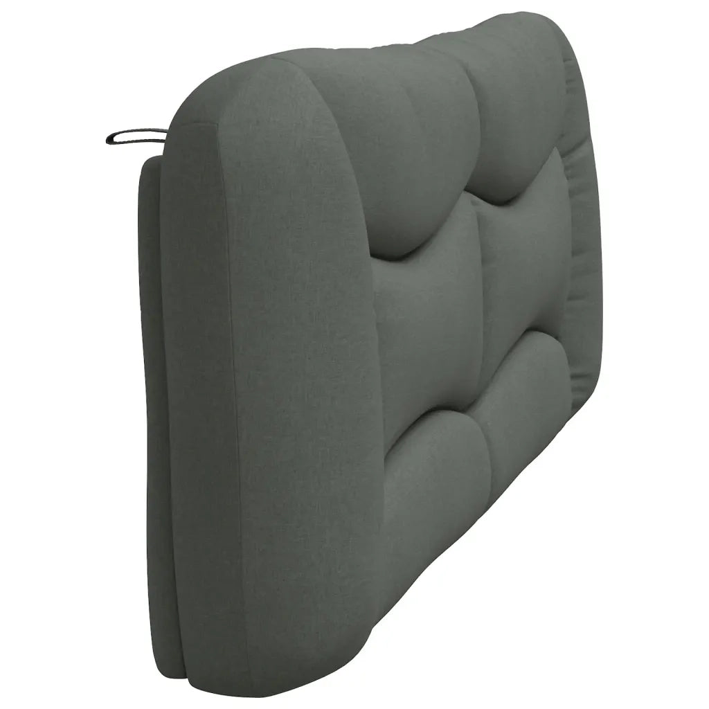 Coussin de tête de lit Hvar gris foncé 200 cm tissu