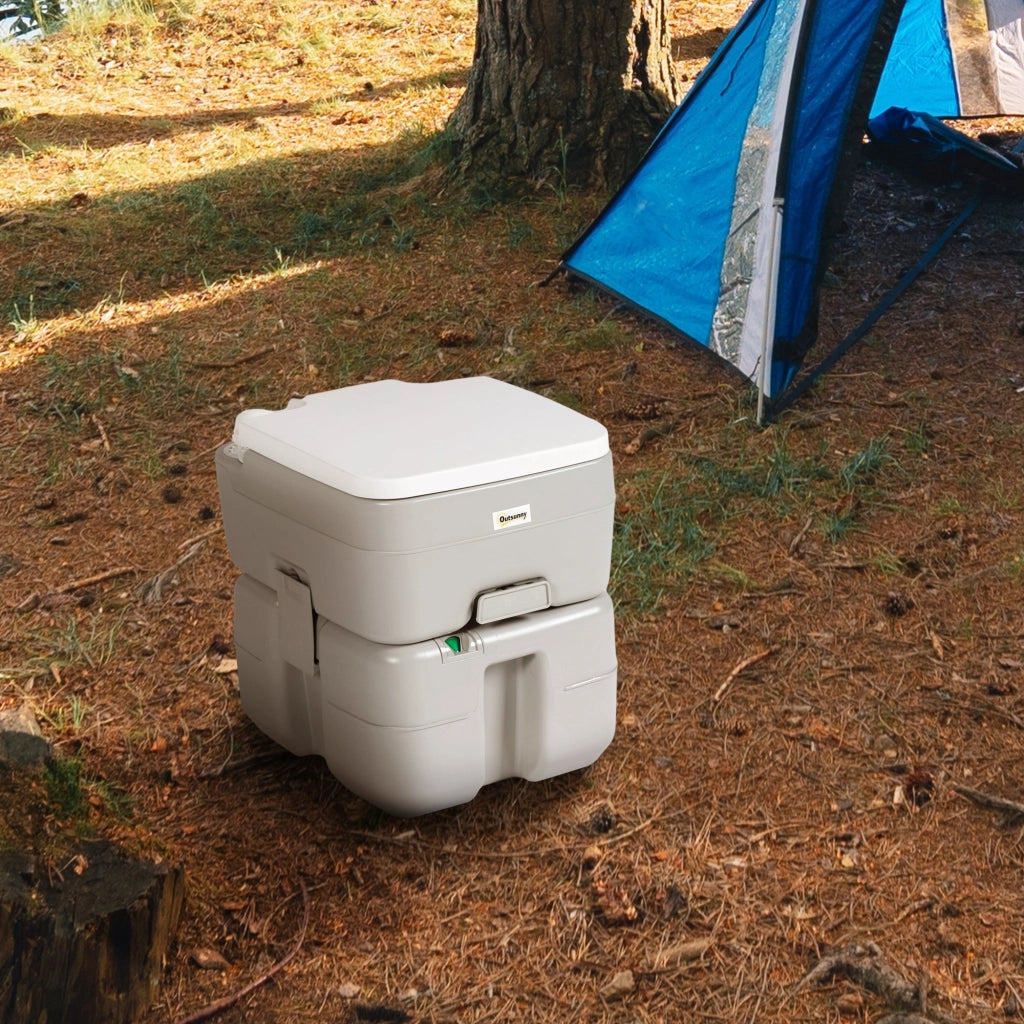 WC Portatile 20L con Indicatore di Livello ¨C zephmum ¨C Grigio 33x40x43 cm