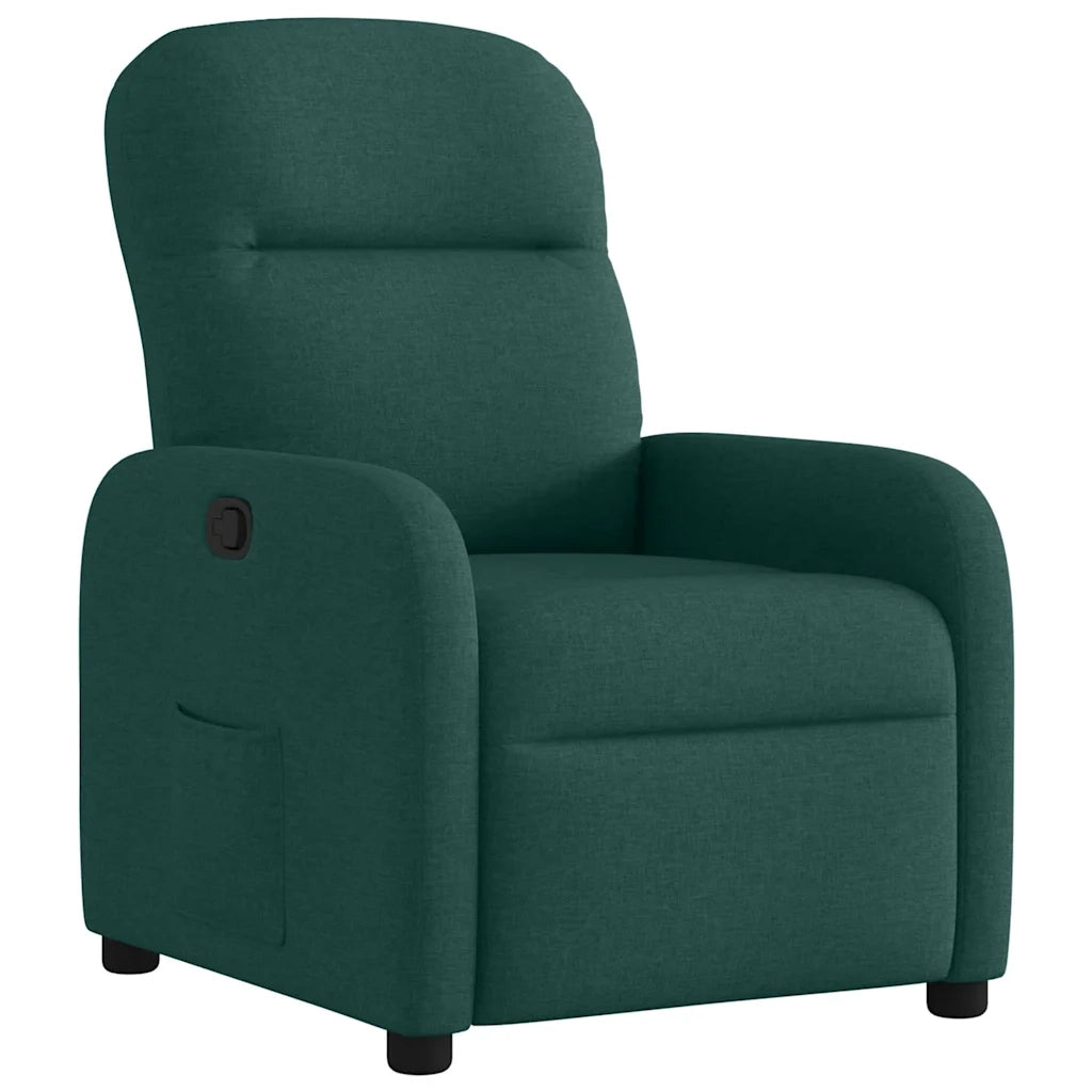 Divano Sedia-Poltrona Reclinabile in Tessuto Verde Scuro 528811
