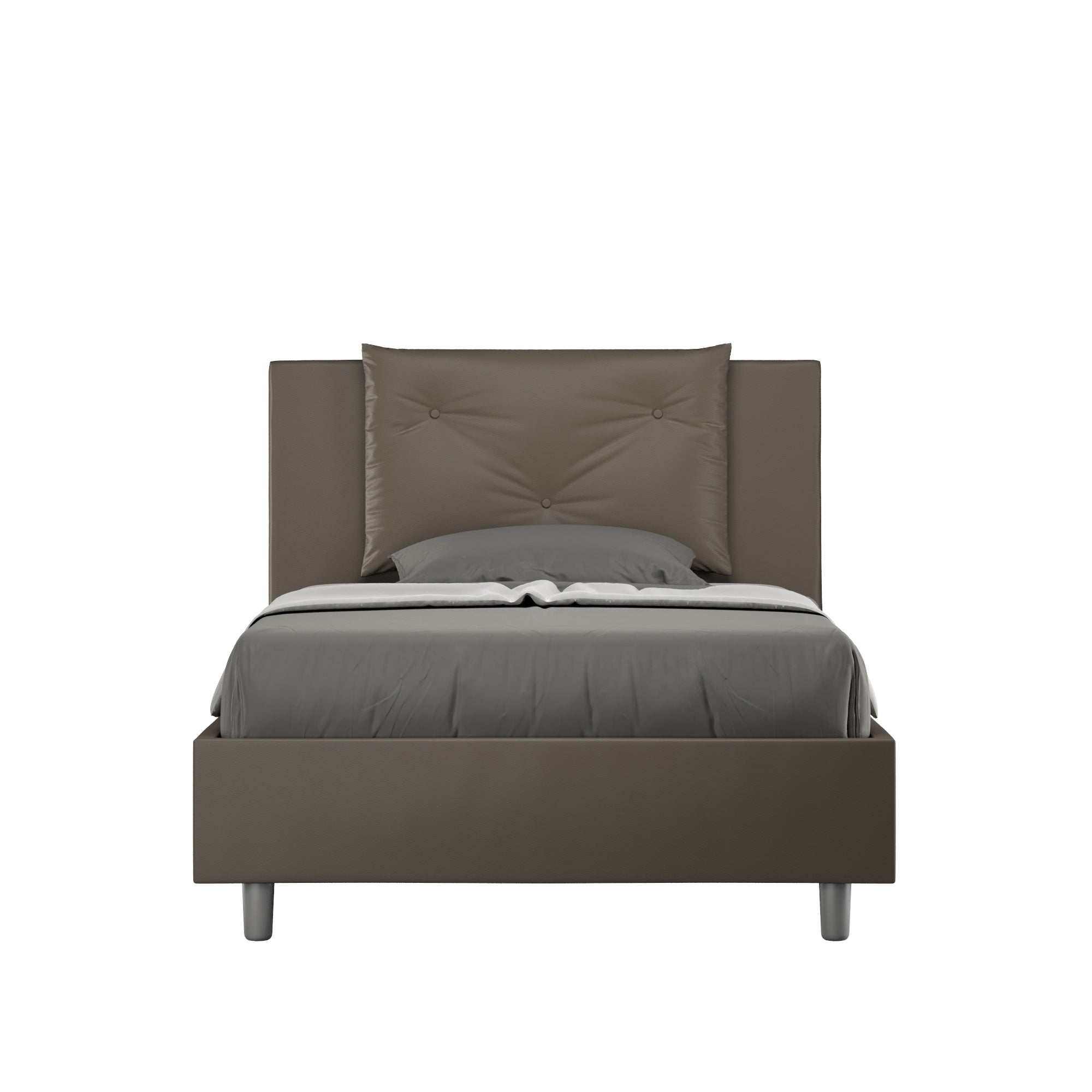 Letto 1 Piazza e Mezzo 120x190 cm con Rete Appia Cappuccino